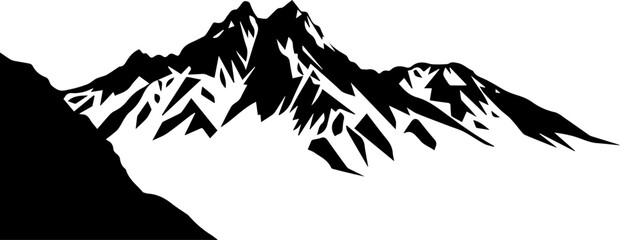 Vintage K2 Style Mountain Sketch