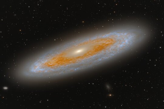 Spiral galaxy, vibrant colors, deep space (2)