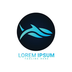 logo, vector, icon, design, symbol, illustration, business, fish, sign, bird, art, company, sea, logotype, shape, concept, element, web, water, nature, color