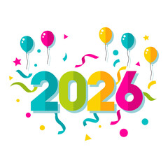 Happy New Year 2026 Logo Vector Design With Creative Concept
