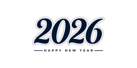 Happy New Year 2026 Logo Vector Design With Creative Concept