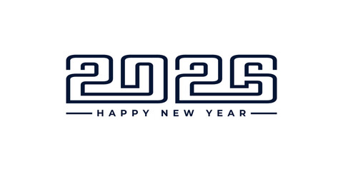 Happy New Year 2026 Logo Vector Design With Creative Concept