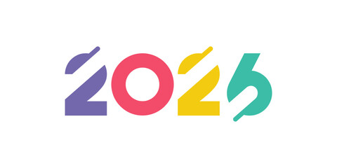 Happy New Year 2026 Logo Vector Design With Creative Concept