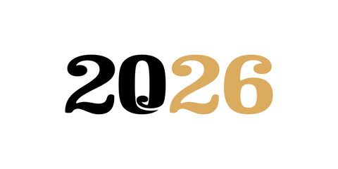 Happy New Year 2026 Logo Vector Design With Creative Concept