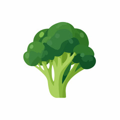 Broccoli vegetable flat vector minimal design