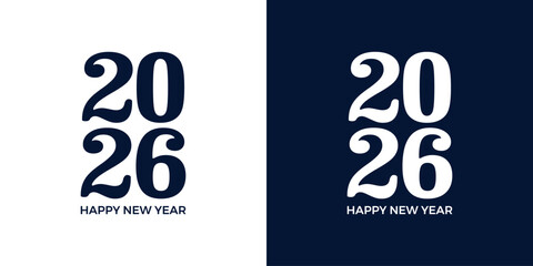 Happy New Year 2026 Logo Vector Design With Creative Concept