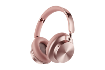 Rose Gold Headphones image isolated on transparent background