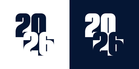 Happy New Year 2026 Logo Vector Design With Creative Concept