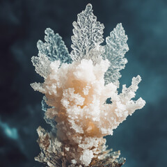 Fototapeta premium Unique crystalline mineral formation with intricate textures and vibrant colors in natural setting