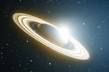 Ringed planet in deep space (1)