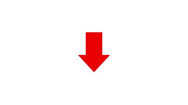 Animated arrow bouncing slide to down. arrow bouncing slide to left. arrow pointing leftwards. Animated arrow icon pointing lef. 4k