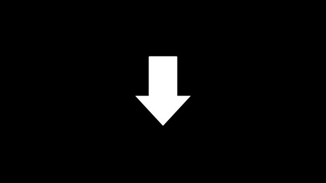 Animated arrow bouncing slide to down. arrow bouncing slide to left. arrow pointing leftwards. Animated arrow icon pointing lef. 4k