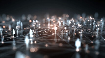 Discover the dynamic power of interconnected individuals across a vast digital network, showcasing leadership and collaborative community bonds in a modern, innovative technological landscape.