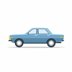 Fototapeta premium Simple Car Icon in Flat Style