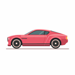 Fototapeta premium Minimalist Car Icon in Flat Design