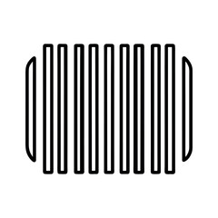 Barcode Outline Line Art Vector