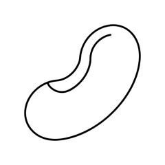 Beans Outline Line Art Vector