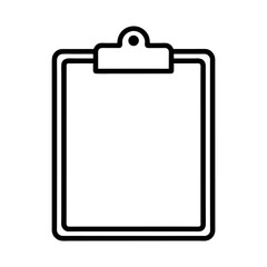 Clipboard Outline Line Art Vector