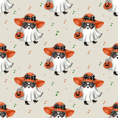 halloween seamless pattern