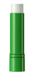 Green lip balm stick with white cap
