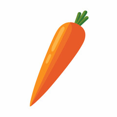 Bold Carrot Vector Icon in Flat Style