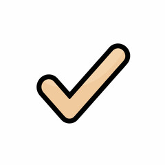 Minimalistic Check Mark Outline Icon Design