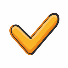 Minimal Check Mark Icon in Flat Style