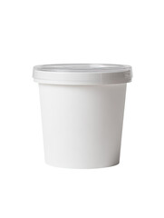 White plastic container with lid (1)