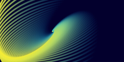 Abstract technology background featuring a blue wave pattern with digital lines and curves