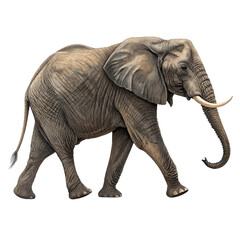 Obraz premium Majestic African Elephant portrait with impressive tusks, exuding power and natural grandeur for wildlife projects 