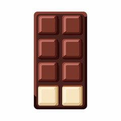Fototapeta premium Simple Chocolate Bar Flat Vector Icon