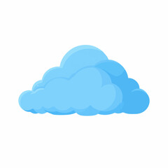 Simple cloud icon in flat style