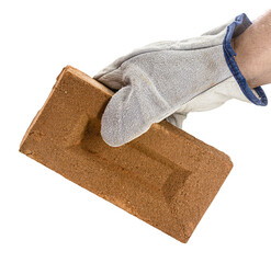 brick, Brazilian building block made with clay, solid, made in brickworks.