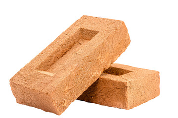 brick, Brazilian building block made with clay, solid, made in brickworks.