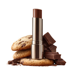 Chocolate-hued lip balm, cookies, and chocolate