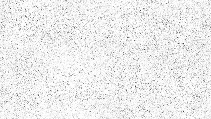 Abstract dot grain stipple noise vector overlay texture. Detailed black speckles on white surface for vintage, grunge or retro effect.