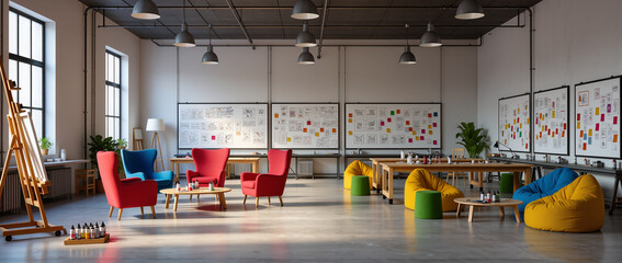 Creative workspace designed for collaboration and inspiration
