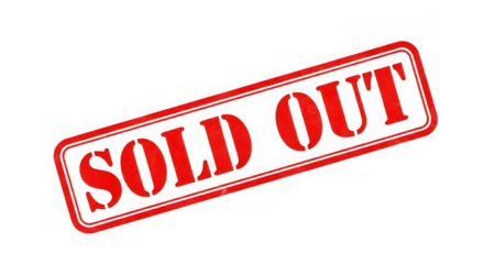 Sold out stamp isolated on transparent background for product and service use
