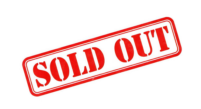 Sold out stamp isolated on transparent background for product and service use