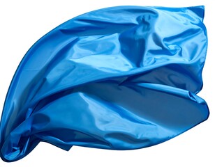 Vibrant blue fabric in motion