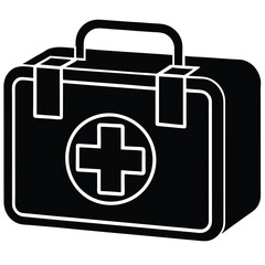 first aid kit icon vector icon