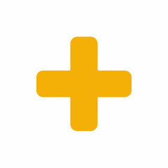 Obraz premium Red Cross Mark Icon in Flat Style