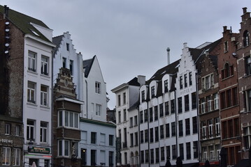 L'architecture diversifiée des façades d'immeuble à Anvers (Antwerpen) 