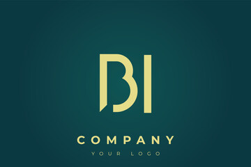 BI Modern Golden Logo