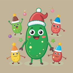 Cute Christmas  Vector art illustration file 