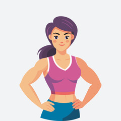  Fitness woman vector file illustration 