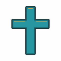 Fototapeta premium Minimalist Cross Symbol Vector Icon Design