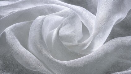 Obraz premium Close-up view of a white fabric texture.