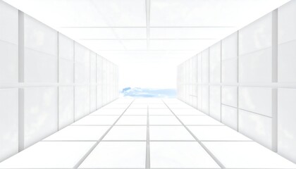 White architectural tunnel