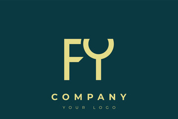 FY Modern Golden Logo